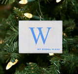 "W" Flag Vintage Ornament - mysignalflags