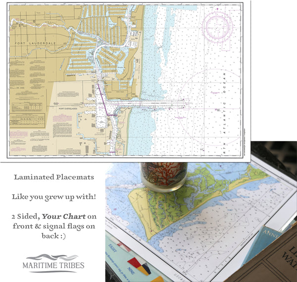 Ft Lauderdale to Port Everglades Placemats, set of 4