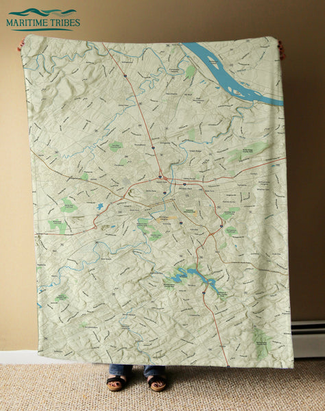 York, PA Charted Territory Blanket