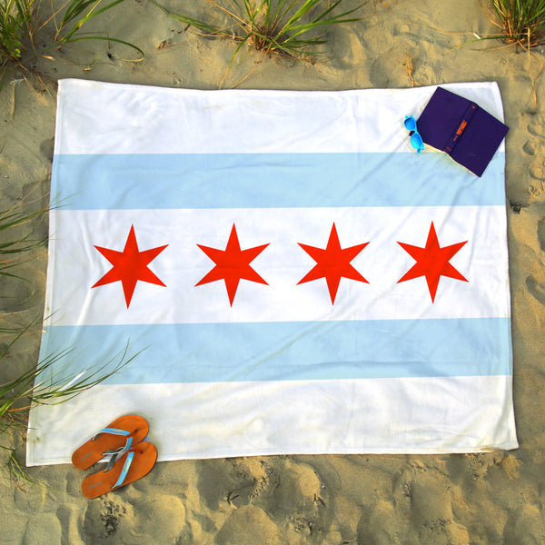 Chicago Flag Blanket
