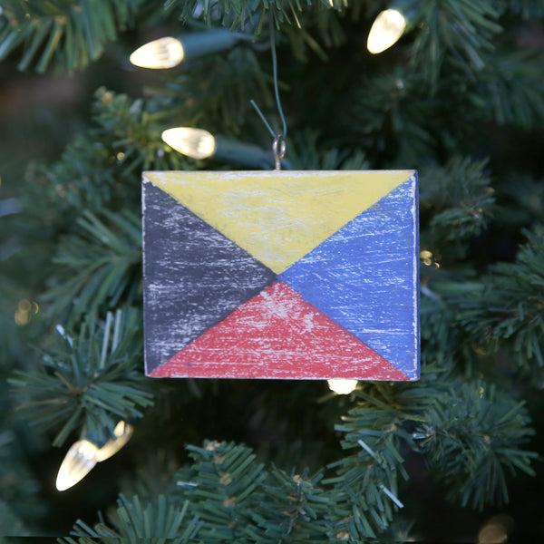 "Z" Flag Vintage Ornament