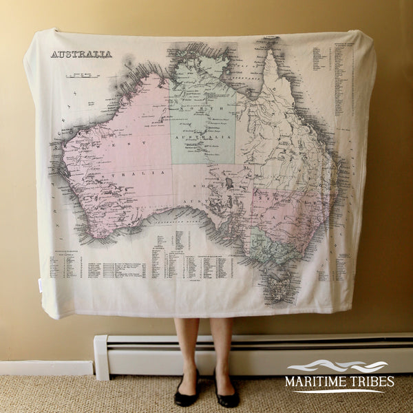 Australia Map Blanket