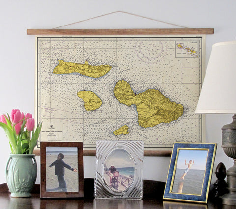 Maui, HI Nautical Chart Scroll