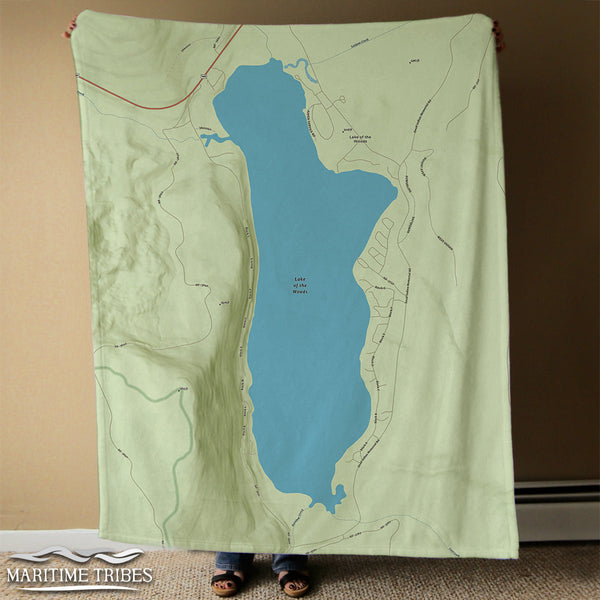 Lake of the Woods Oregon Charted Territory Blanket