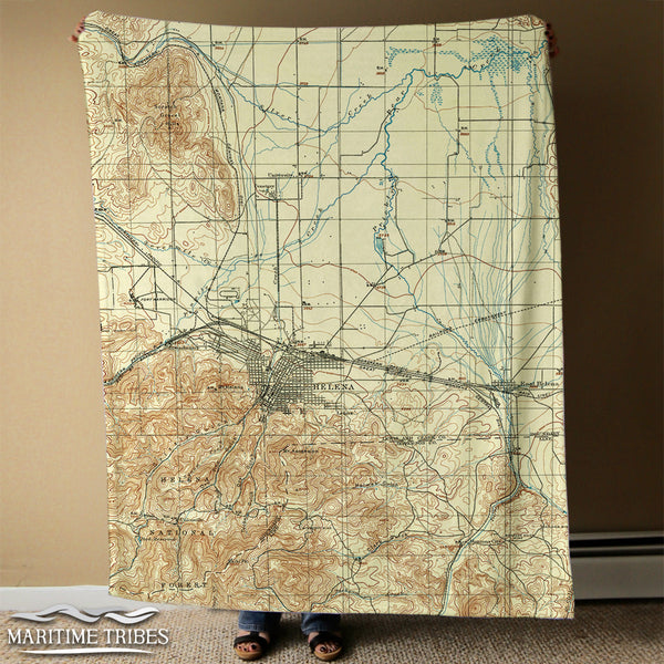 Helena Antique Map Blanket