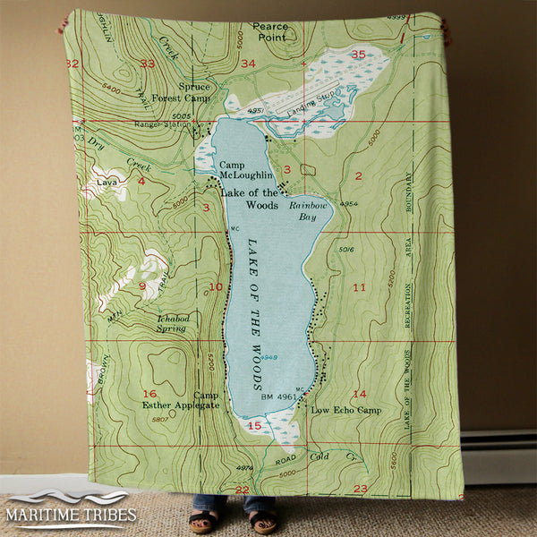 Lake of the Woods, OR Quadrangle Topo Oregon Blanket