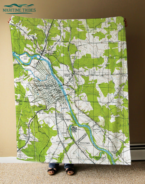 Fredericksburg VA Topographic Blanket