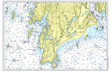 Hermit Island Nautical Chart Placemats, set of 4