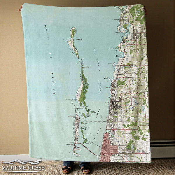 Dunedin Topo Map Blanket