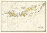 Virgin Islands Vintage Nautical Chart Scroll