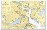 Boston Inner Harbor Nautical Chart Placemats, set of 4