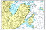 Marblehead Harbors MA Nautical Chart Placemats, set of 4