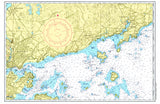 Salem & Marblehead Harbors MA Nautical Chart Placemats, set of 4