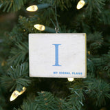 "I" Flag Vintage Ornament - mysignalflags