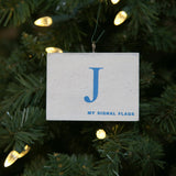 "J" Flag Vintage Ornament - mysignalflags