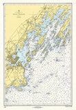 Casco Bay w/ Chebeague Island, ME Nautical Chart Scroll