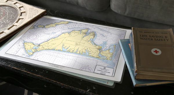 Martha's Vineyard Nautical Chart Placemats, set of 4