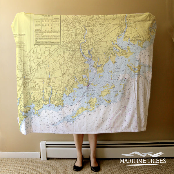 Westport - Norwalk Islands, CT Nautical Chart Blanket