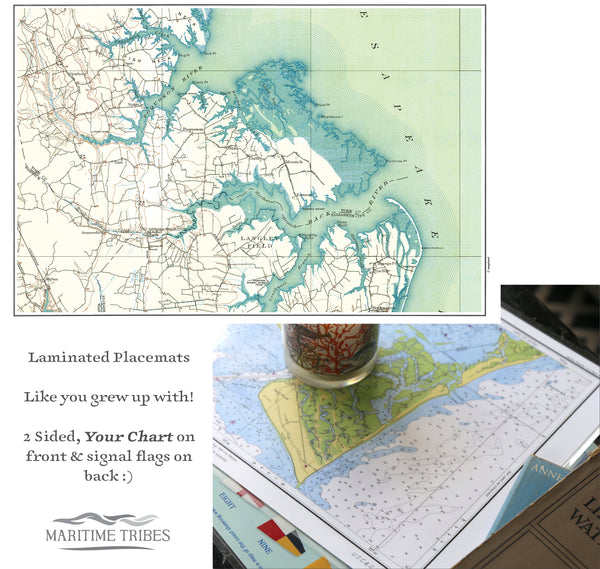 Poquoson, VA Antique Style Map Placemats, set of 4