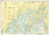 Brunswick, ME, Casco Bay Vintage Nautical Chart Scroll