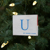 "U" Flag Vintage Ornament - mysignalflags
