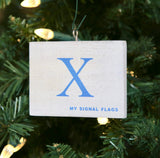 "X" Flag Vintage Ornament - mysignalflags
