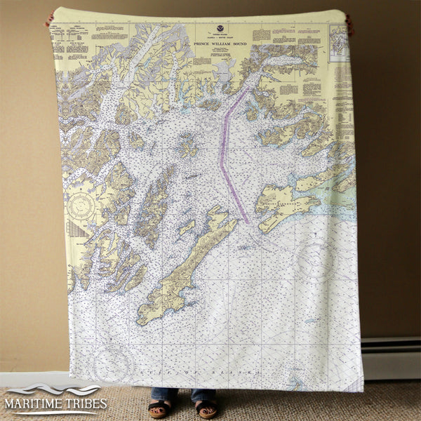 Prince William Sound, AK Nautical chart Blanket